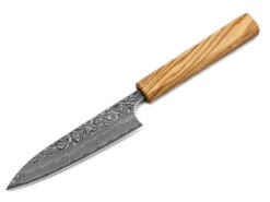 Damastmesser Petty 120 SG2, 63 Lagen, Olive -Qualitätsladen Für Geschirr damastmesser petty 120 sg2 63 lagen olive 1