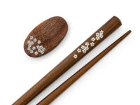 Essstäbchen Set Mit Ablage Sakura, Granadillo