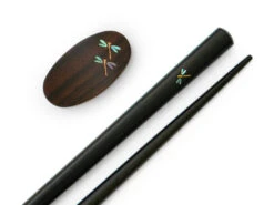 Essstäbchen Set Mit Ablage Tonbo, Ebenholz -Qualitätsladen Für Geschirr essstaebchen set mit ablage tonbo ebenholz 1