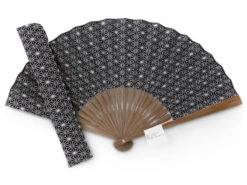 Handfächer Asanoha, Blau -Qualitätsladen Für Geschirr handfaecher asanoha blau 1