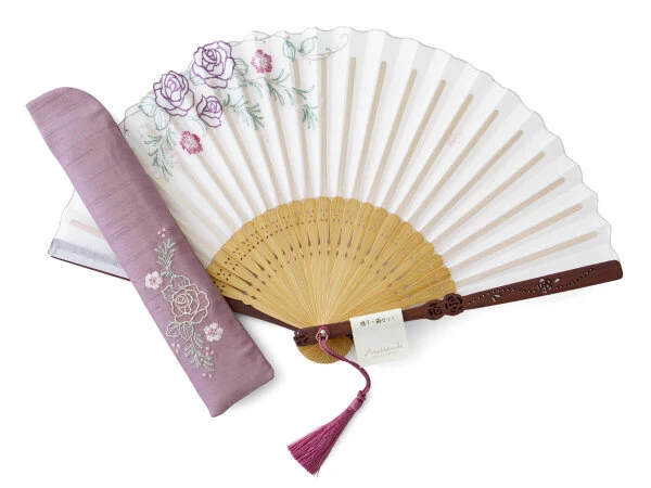 Handfächer Rozugade, Weiß 10 Handfächer Rozugade, Weiß – Bild 8