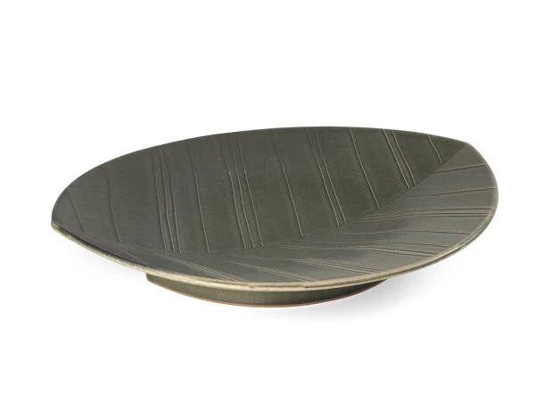 HAZARA Leaf Banryoku, Servierplatte L, Grün 7 HAZARA Leaf Banryoku, Servierplatte L, Grün – Bild 5