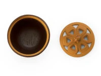 Japanisches Räuchergefäß Sakura, Gusseisen Orange 6 Japanisches Räuchergefäß Sakura, Gusseisen Orange – Bild 4