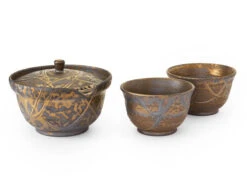 Japanisches Teeservice Kurokinsai, 3-teilig -Qualitätsladen Für Geschirr japanisches teeservice kurokinsai 3 teilig 1