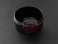 Matcha Schale Raku Schwarz, Kyoto Japan 7 Matcha Schale Raku Schwarz, Kyoto Japan – Bild 5