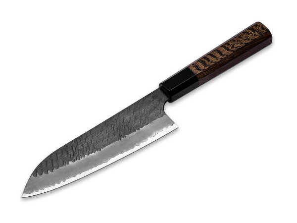 SPG2 Kuroshiage Tsuchime Santoku 180mm, Wenge Handle 12 SPG2 Kuroshiage Tsuchime Santoku 180mm, Wenge Handle – Bild 10