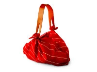 Umhängetasche Furoshiki Sutoraipu, Rot, 70 Cm