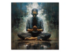 Wandbild Zazen #4, Japanische Meditation, Farbig, 1:1 -Qualitätsladen Für Geschirr wandbild zazen 4 japanische meditation farbig 1 1 17 1